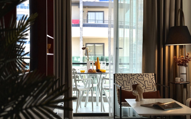 Апартаменты 2+1 Qoople Excellence В55 дизайнерский дуплекс у моря