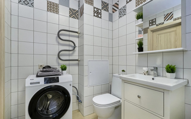 Квартира Уютная и Стильная Студия с Кондиционером в Доме Бизнес-Класса