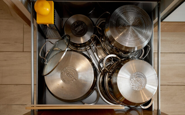 In the center of the Riviera Park Apartments