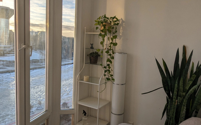 Апартаменты Студия с камином, деревом и видом на реку