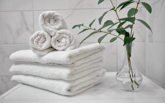 In the center of the Riviera Park Apartments