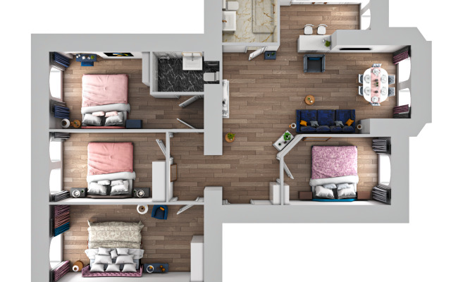 Апартаменты Minin Apartments Винтажные 120 кв.м.