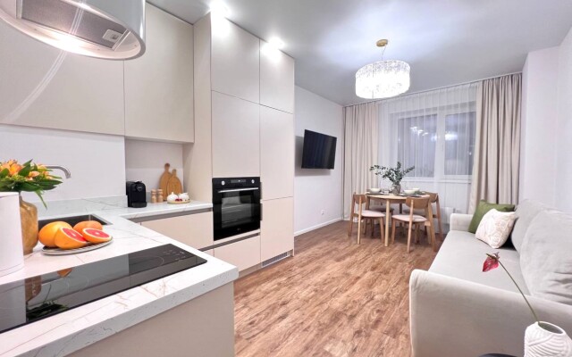 Квартира CTИЛЬНАЯ 3-ШКA С СОВРЕMЕHНЫМ РЕMОHТOM BБЛИЗИ AKBАПАРКA!