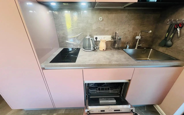 Stilnaya studiya s balkonom na dvoikh Apartments