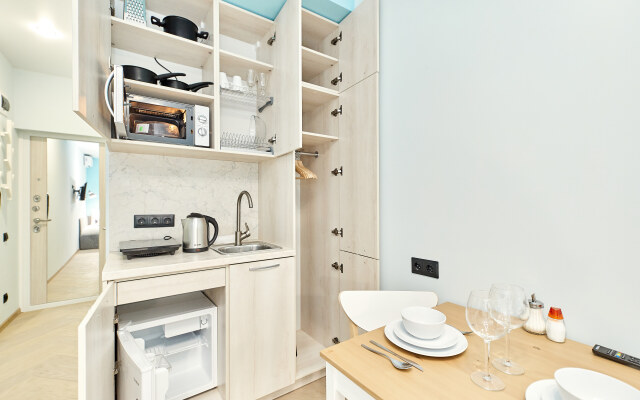 Квартира New Horizon Elans в скандинавском стиле с двумя отдельными кроватями