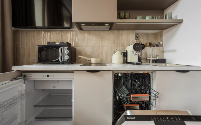 Квартира New Horizon Art Vinil 36 с дизайном бутикотеля и виниловым проигрывателем