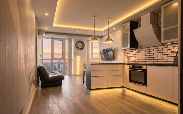 Апартаменты с панорамным видом: наслаждайтесь закатами в центре города рядом с ТРЦ «Галерея»