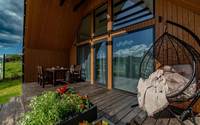 Частный Дом Барнхаус №5 с дровяной баней и горячим Чаном на 6 человек