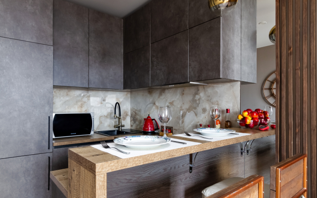 Апартаменты с видом на город с высоты птичьего полёта