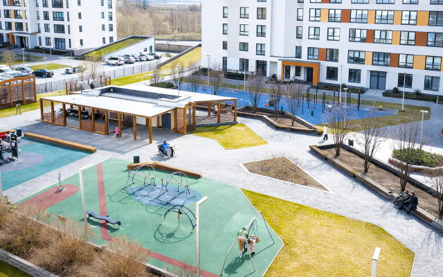 1-комн. апартаменты в ЖК "Новин" с большой кроватью