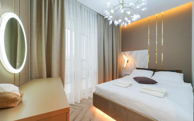 stil'naya dvuhkomnatnaya VIP na beregu reki Flat