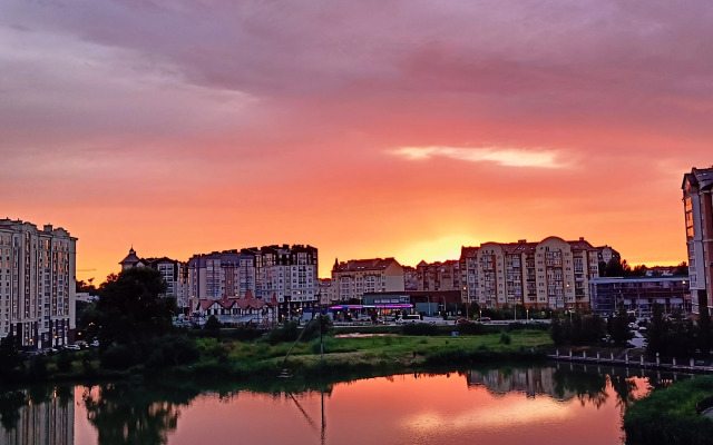 S vidom na ozero Flat