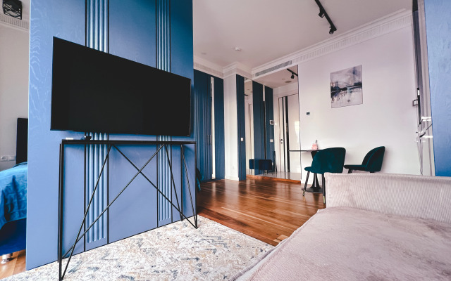 Апартаменты Сияющий Синий Апартамент на 30 Этаже Москва-Сити