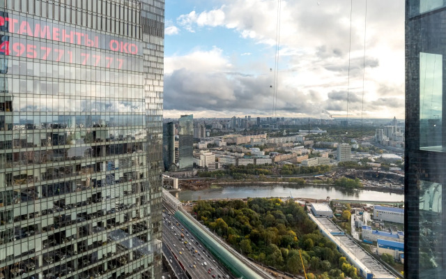 SkyRent Moskva Siti s panoramnoy vannoy i uglovoy panoramoy 47 etazh Apartments