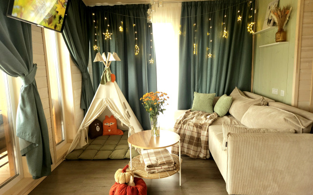 Домик "Сказочный Лес" с гриль-мангалом, костровой и большой сауной