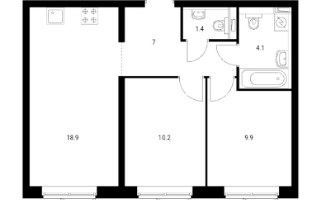V Novom Dome Flat