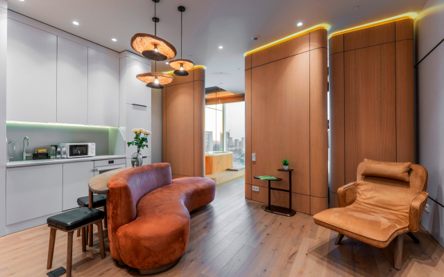 Sky City Moscow vanna u okna! Zakatnaya storona na vsyu Moskvu Apartments