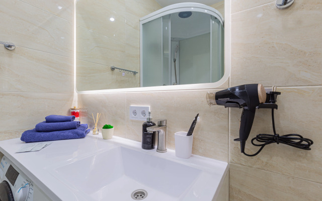 Квартира Уютная студия с видом на колесо обозрение Одно небо