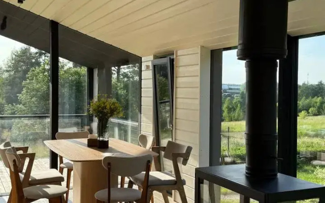 Частный Дом с шикарным видом на закаты с панорамной сауной и купелью