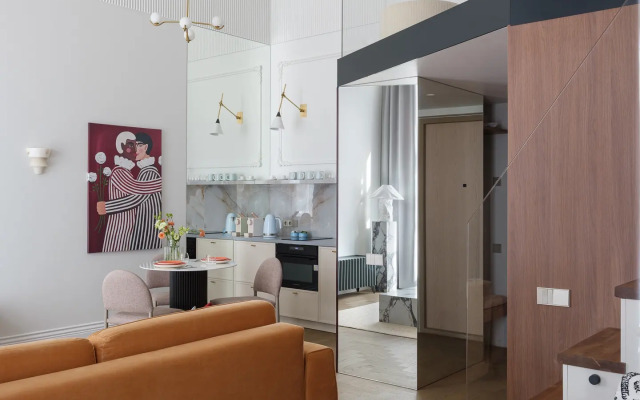 Апартаменты Двухуровневая студия с гостиной зоной D