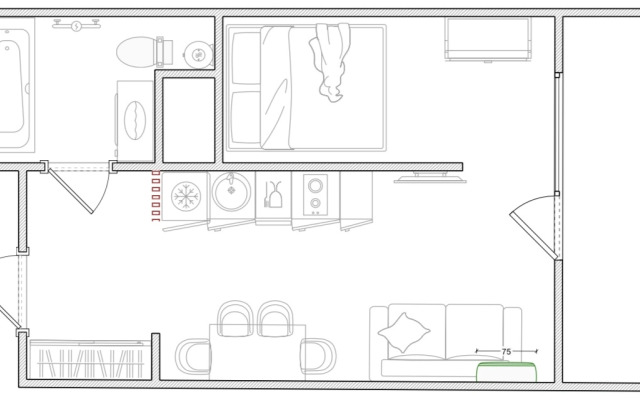 Квартира Просторная