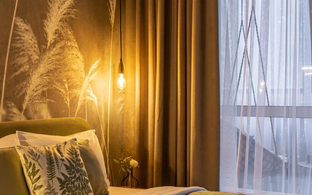 Квартира Ютно Колосья с качелью на балконе и видом на сосны в Зеленогорске