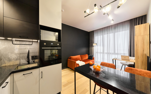 Квартира Riva Apart Павелецкая Сити новая современная квартира с дизайнерским интерьером