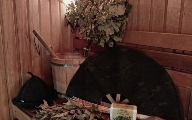 Частный дом из бревна с баней