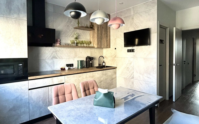 Gray-Pink Cozy Home Flat