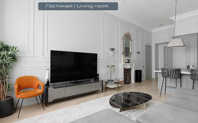 Апapтаменты с новым дизайнeрcким рeмонтом и пaнopамным видом на Невcкий