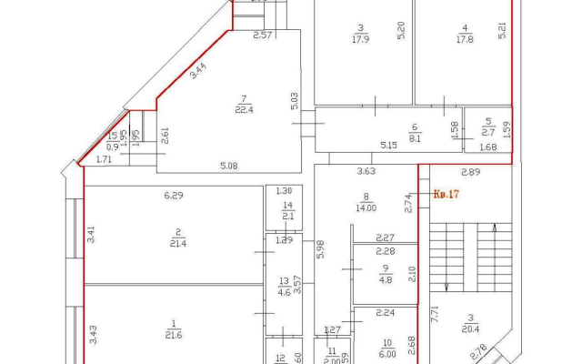 Квартира Мега просторная в центре