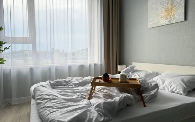 Квартира Стильная Cтудия с Видом на Золотой Мост