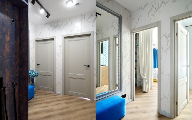 u Pulkovskogo parka s panoramnymi oknami Flat