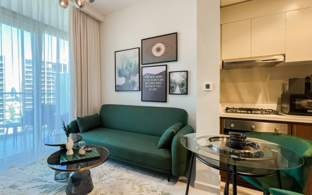 Апартаменты Luxurious 1BR at Keyrock Pool & Gym Access