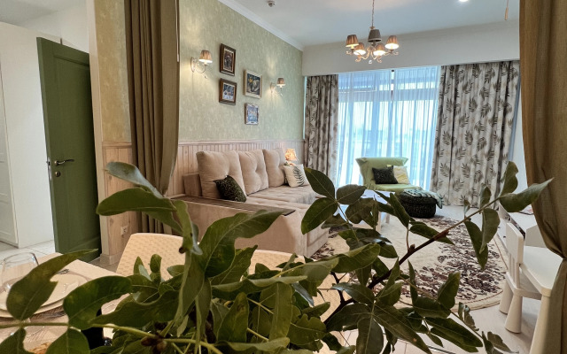 Апартаменты Олива с зоной патио и отдельной спальней