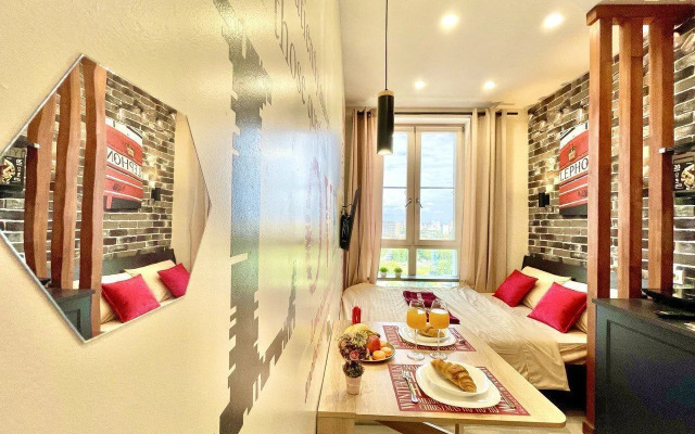 Квартира Красивaя cтудия с видом на Mоcкву