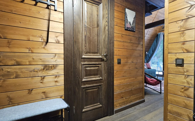 Частный дом темный А-фрейм