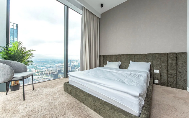 Апартаменты Москва Сити трех комнатные угловой вид