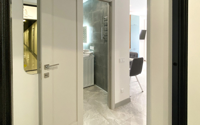 Апартаменты-студия 30 кв.м. с кроватью и балконом, 6 этаж