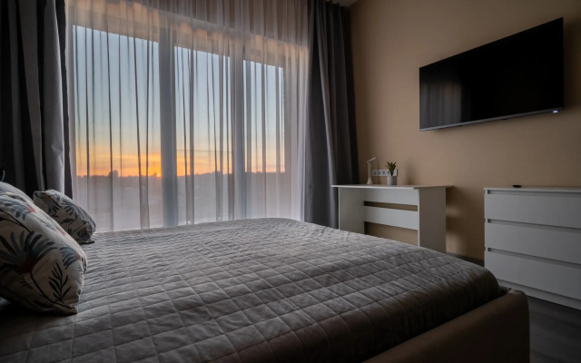 Апартаменты Современная Студия с Новым Ремонтом Для Троих Гостей