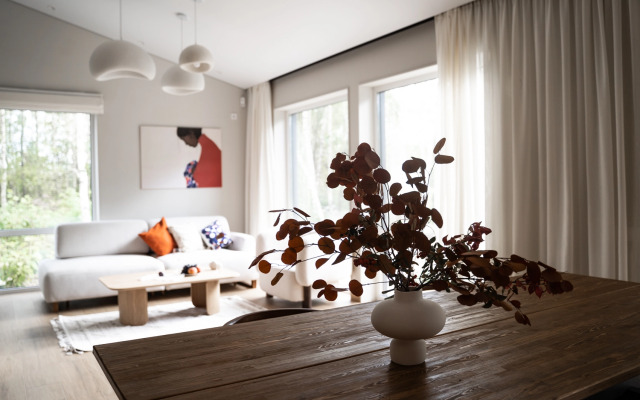 Частный дом с сауной и камином вблизи заповедного озера