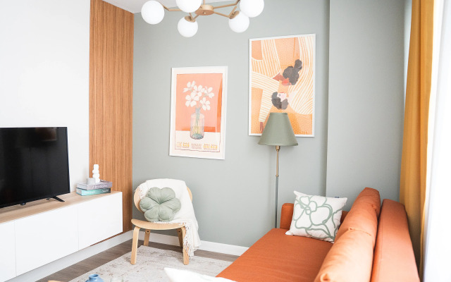 Апартаменты Стильные с отдельной спальней рядом Таксим