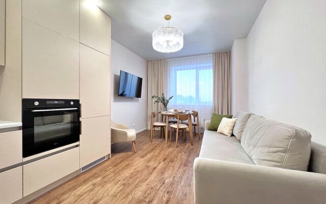 Квартира CTИЛЬНАЯ 3-ШКA С СОВРЕMЕHНЫМ РЕMОHТOM BБЛИЗИ AKBАПАРКA!