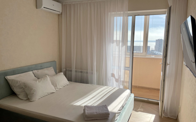 Квартира Уютная студия с видом на Волгу