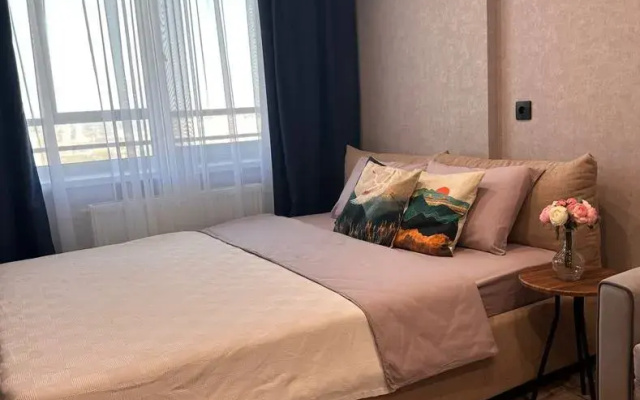 1-к. квартира на Базарной площади с видом на пруд, 30 м², 22 этаж