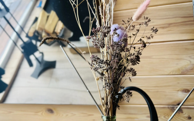 Шале А-фрейм с видом на горы и лес