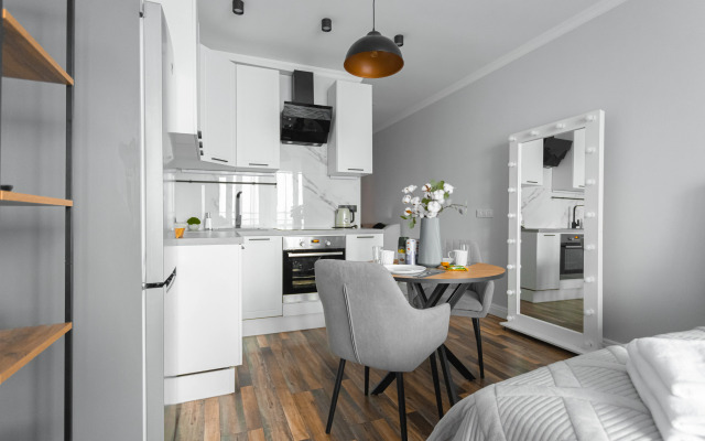 Апартаменты Lalapart Gray stone на 30 этаже небоскреба Савеловский Сити