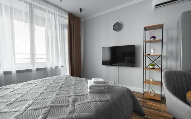 Апартаменты Lalapart Gray stone на 30 этаже небоскреба Савеловский Сити