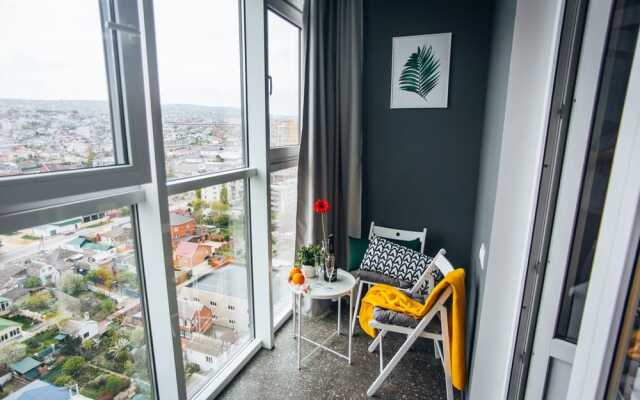 Uzor ApartKvartira na Engel'sa s shikarnym vidom na zakat  Apartments