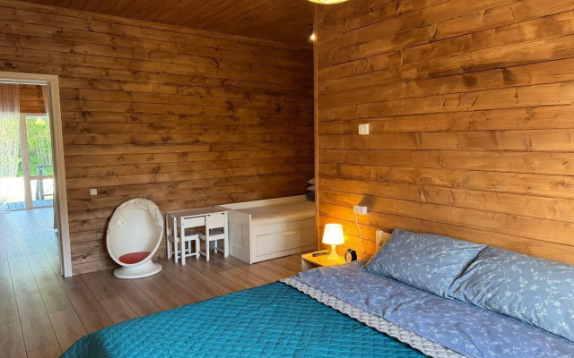 Частный дом Зима у леса на берегу озера Кипень